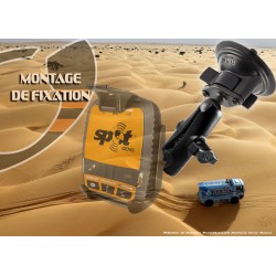 Montage fixation avec ventouse pour pare-brise